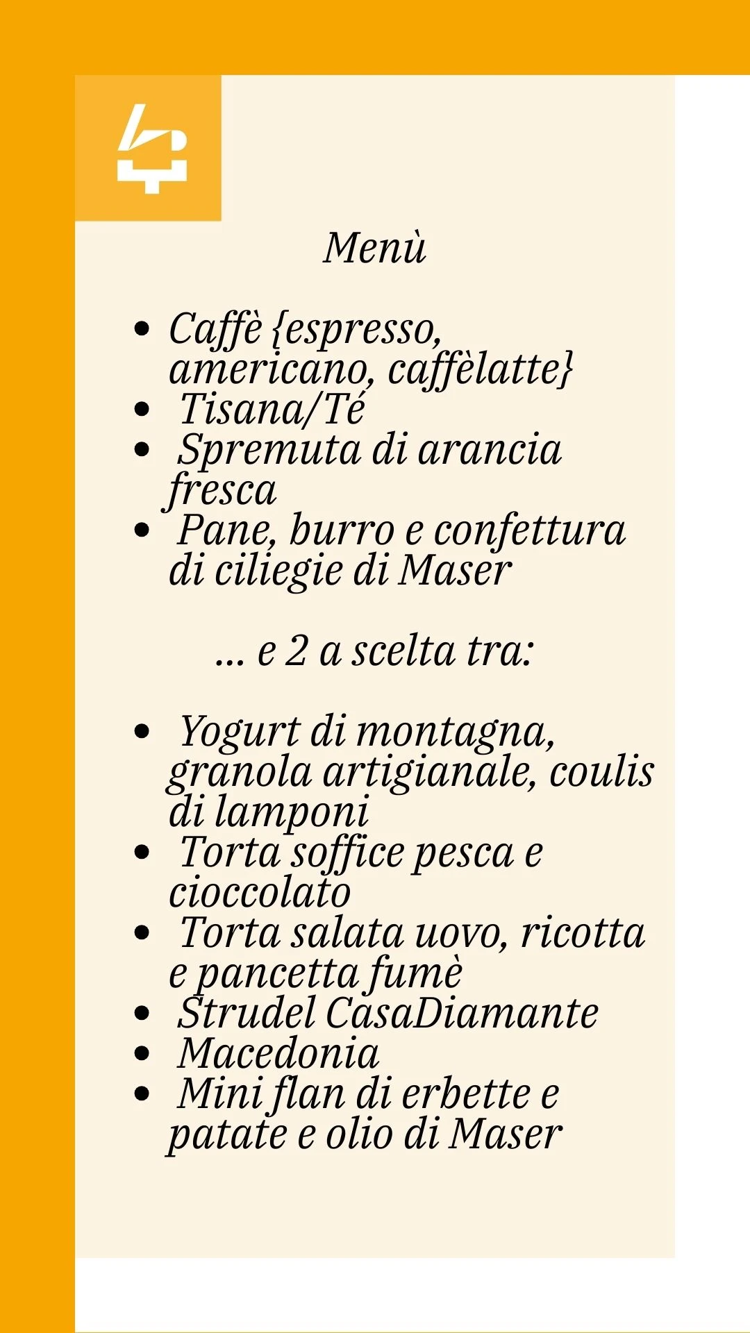 Ticket - Colazione in Villa